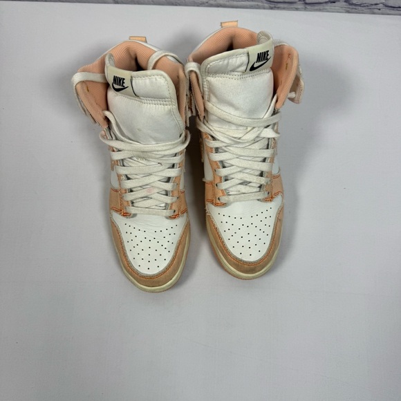 Nike High-Top Sneakers in White and Orange - Picture 4 of 7